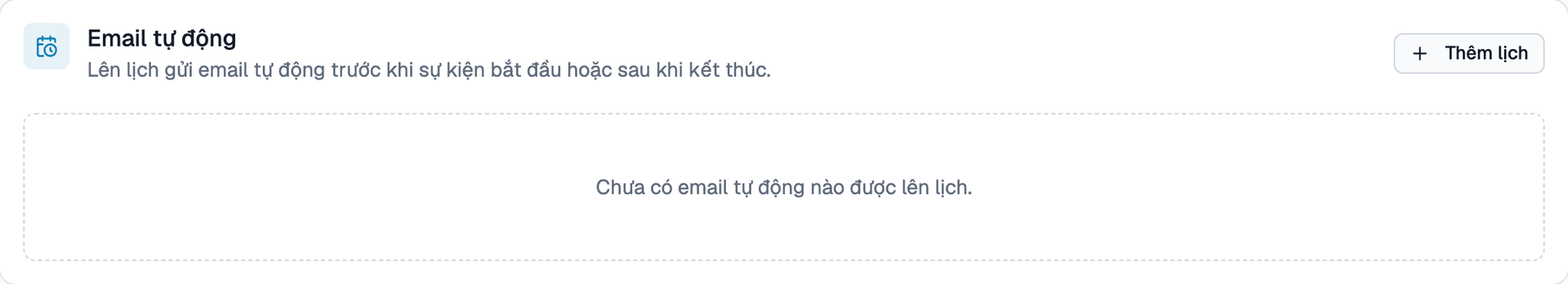 Giao diện Lên lịch gửi email tự động