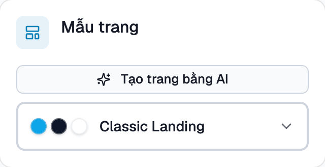 Hộp thoại Chọn mẫu template cho trang sự kiện (Choose a template)